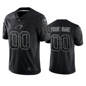 Maillot Carolina Panthers Custom Noir Reflective Limited - Homme
